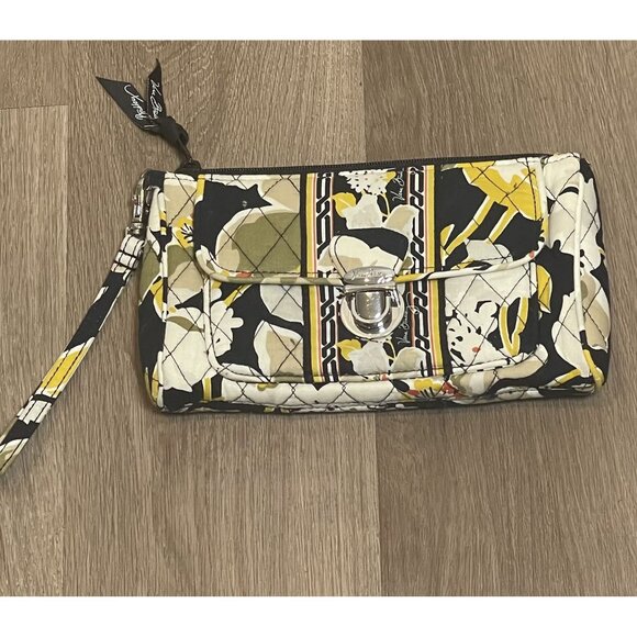 Vera Bradley Handbags - Vera Bradley Floral Quilted Wristlet Wallet w/Clasp Zipper Pockets-Boho Colorful